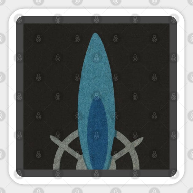 Czechoslovakian Matchbox Rocketship Inspired Abstract Artwork Sticker by DankFutura